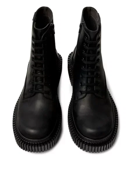 Botine Camper cu șireturi din dantelă chunky negru