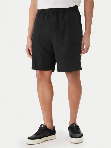 Calvin Klein Szövet rövidnadrág fekete