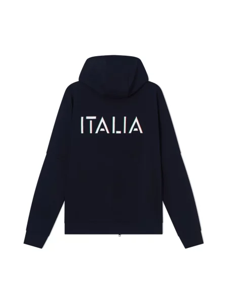 Bluza z kapturem Emporio Armani Ea7 z kapturem z logo niebieska