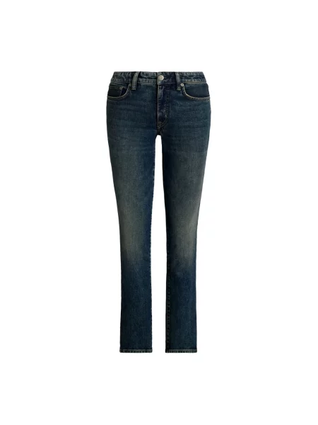 Skinny jeansy skinny Ralph Lauren niebieskie