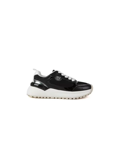 Sneakersy Pinko skórzane czarne