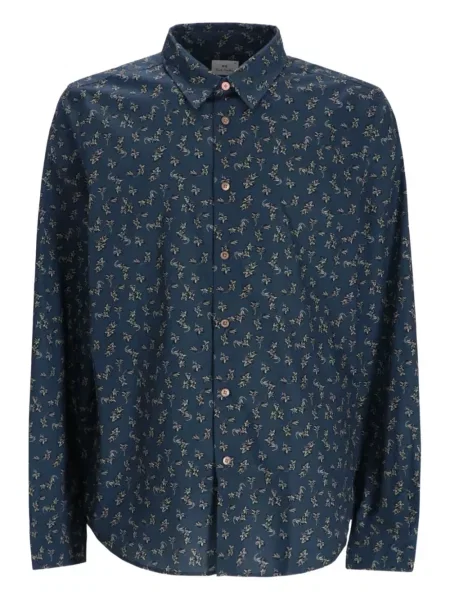 Cămașă Paul Smith cu imagine albastru