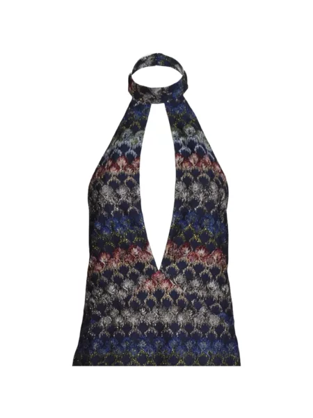 Kötött mini ruha Missoni kék