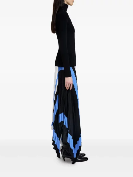 Fusta plisata Proenza Schouler plisată alb