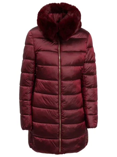 Influencer Geacă de iarnă ruginiu roșu