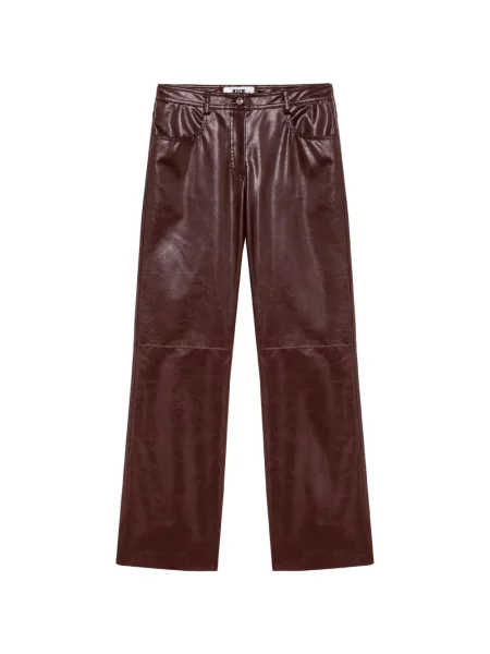 Pantaloni Msgm cu autograf maro