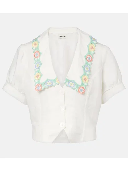 Cropp pantaloni Rixo de in alb