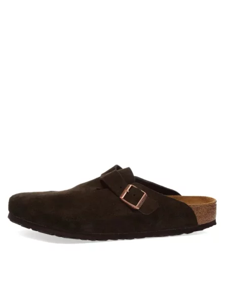 Klapki mules Birkenstock brązowe