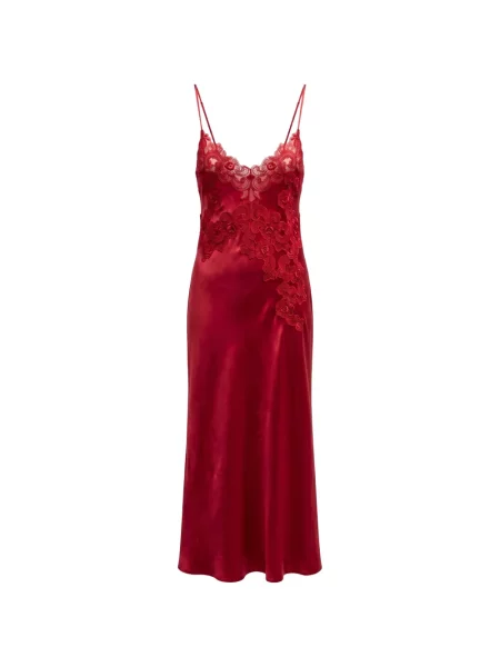 Rochie midi Loretta Caponi de mătase roșu