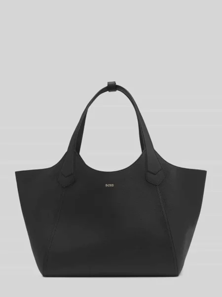 BOSS torebka skórzana Lenah New Tote czarna