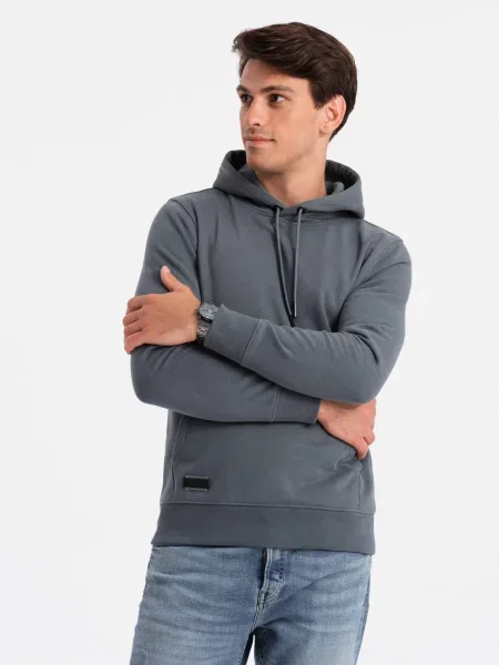 Mikina s kapucňou Ombre s kapucňou sivá