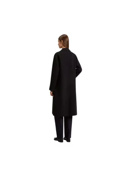 Płaszcz Woolrich wełniany dwustronny czarny