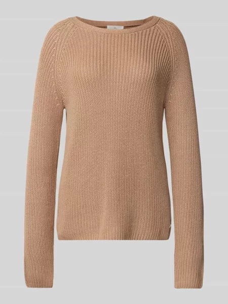 Sweter z dzianiny z prążkowanymi wykończeniami Fynch-hatton