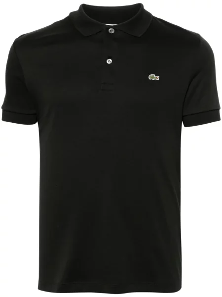 Polo Lacoste din jerseu negru