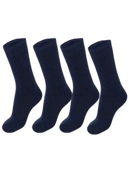 Skarpety Termiczne 4 Pary Ciemny Jeans niebieskie