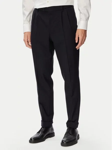 BOSS Панталон от костюм Тъмносин Tapered Fit
