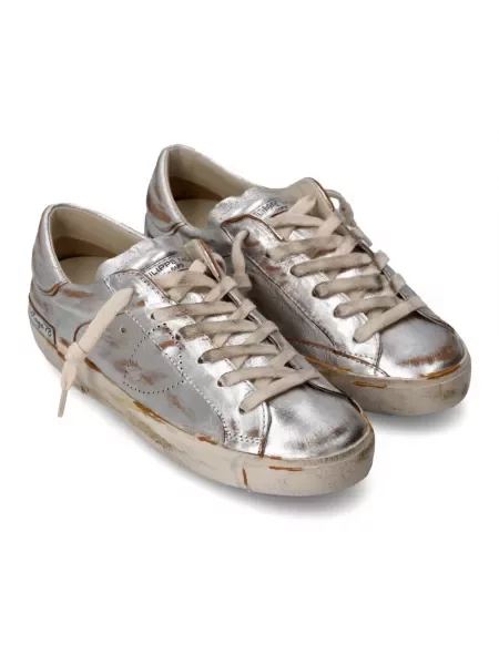 Buty do tenisa Philippe Model skórzane do tenisa szare