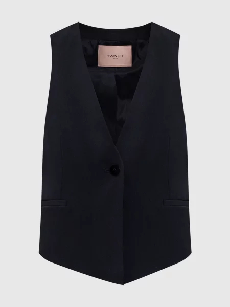 Жилет з логотипом Twinset чорний