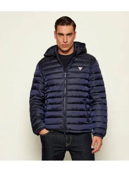 Guess Jeans Geacă din puf Bleumarin alb