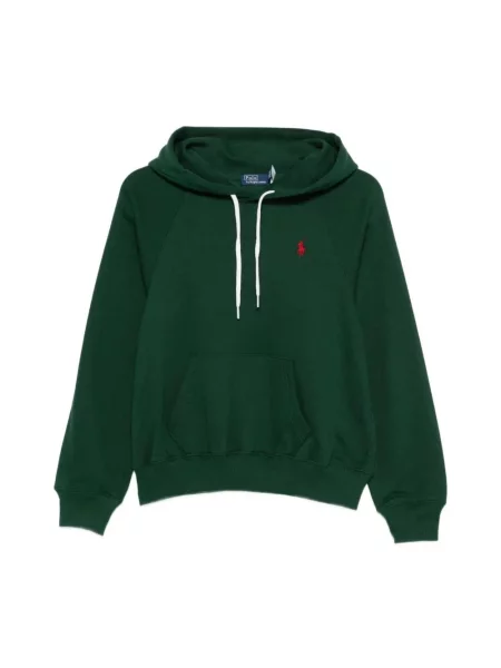 Bluza z kapturem Polo Ralph Lauren z kapturem zielona