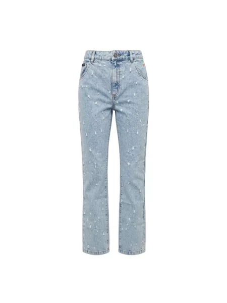 Jeansy straight leg Philipp Plein niebieskie