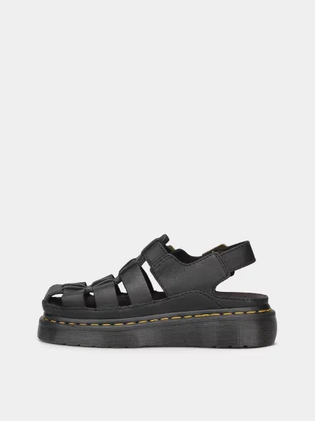 Кожаные босоножки Dr. Martens черные