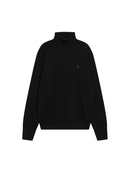 Sweter Ami Paris wełniany czarny