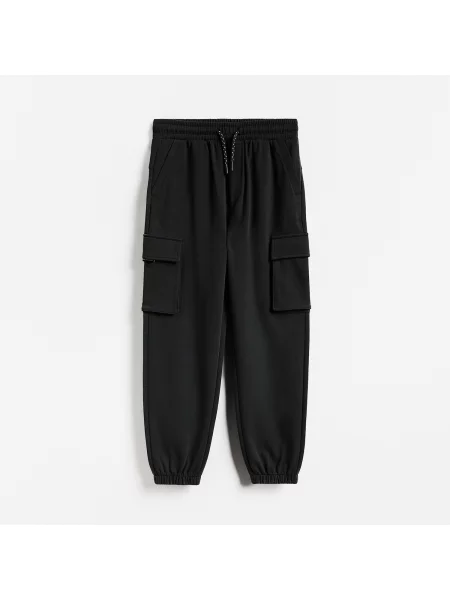 Reserved Jogger cargo nadrág fekete