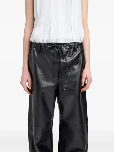 Pantaloni Proenza Schouler White Label din piele alb