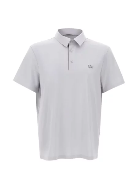 Tricou polo Lacoste cu autograf gri