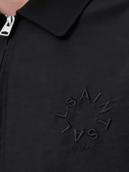 Geacă Allsaints cu broderie negru