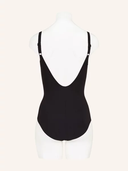 Charmline Strój Kąpielowy Modelujący Textured Dimension schwarz biały