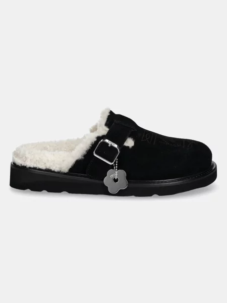 Kenzo klapki zamszowe Matto Clogs czarny