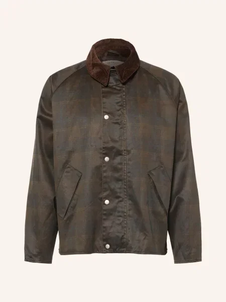 Reternity Bunda Checkered Waxed tmavě hnědá modrá béžová