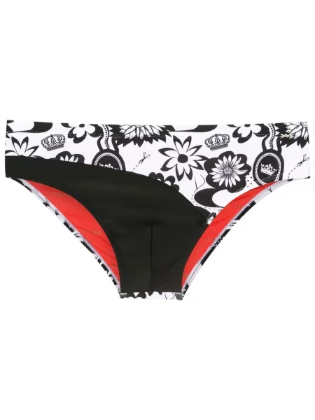 Slip de baie Amir Slama cu model floral cu imagine negru
