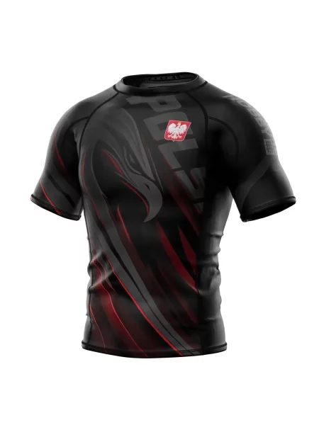 Koszulka Rashguard MMA na Siłownię EXTREME HOBBY POLSKA ULTIMATE czarna