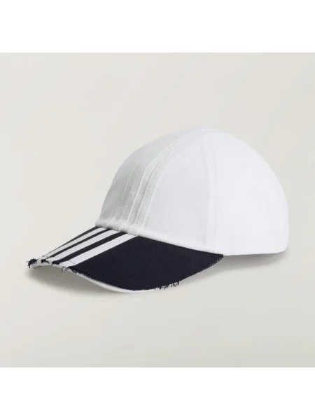 Czapka z daszkiem Y-3 w paski biała