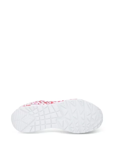 Sneakerși Skechers cu imagine cu motiv cu inimi alb