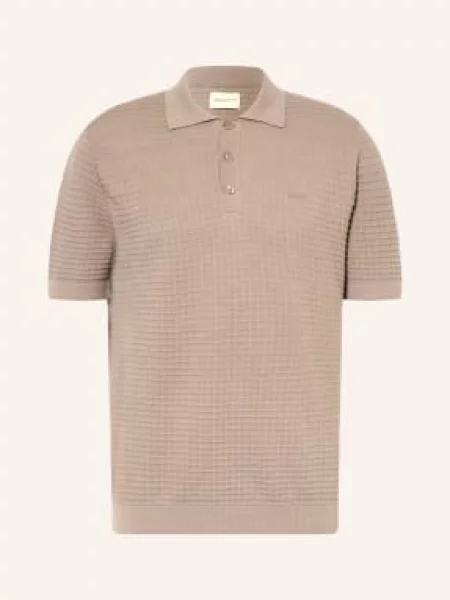 Gant Pletené Polo Tričko černošedá