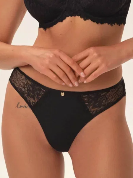 Трусики стринг чорні