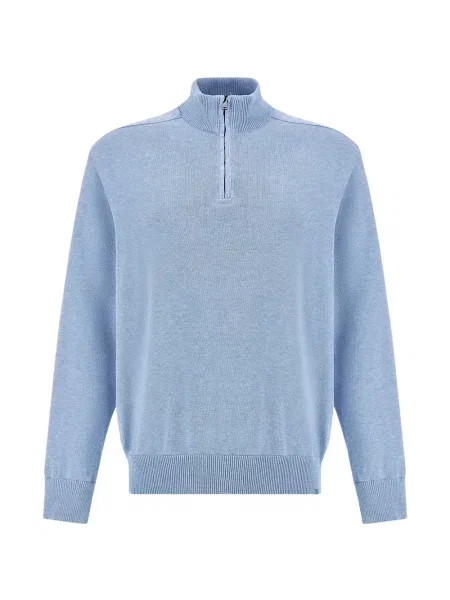 Половин цип пуловер Paul & Shark синьо