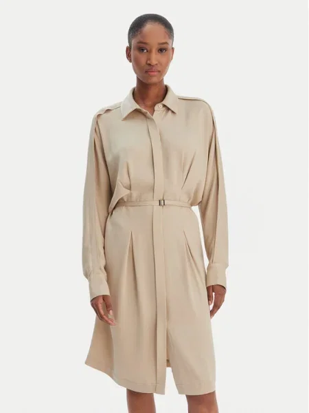 BOSS Rochie tip cămașă Dolala bej