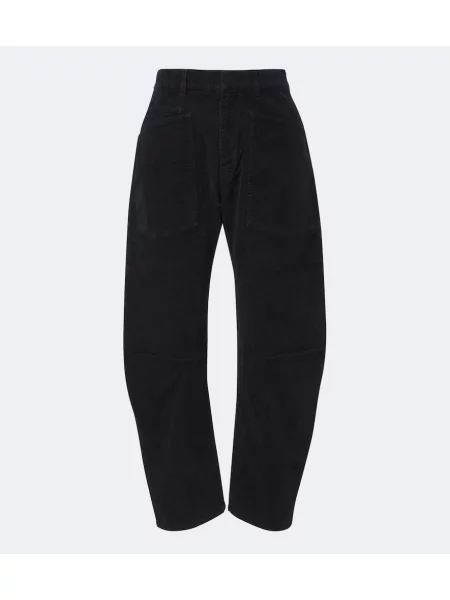 Blugi Nili Lotan de catifea cord negru