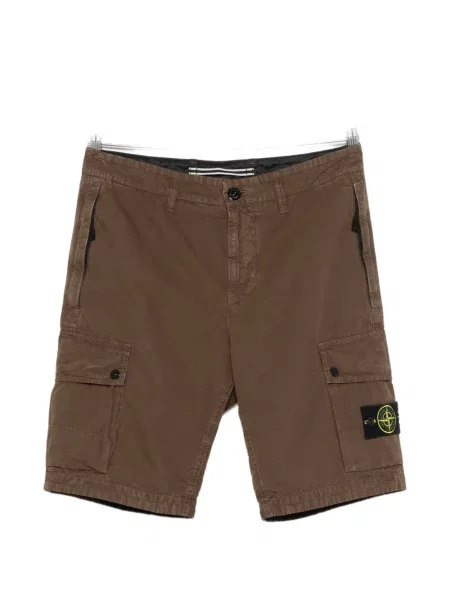 Pantaloni scurți cargo Stone Island cu strasuri maro