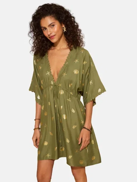 Love & roses Rochie de plaja / oliv auriu