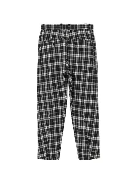 Cu centură pantaloni Undercover în carouri negru