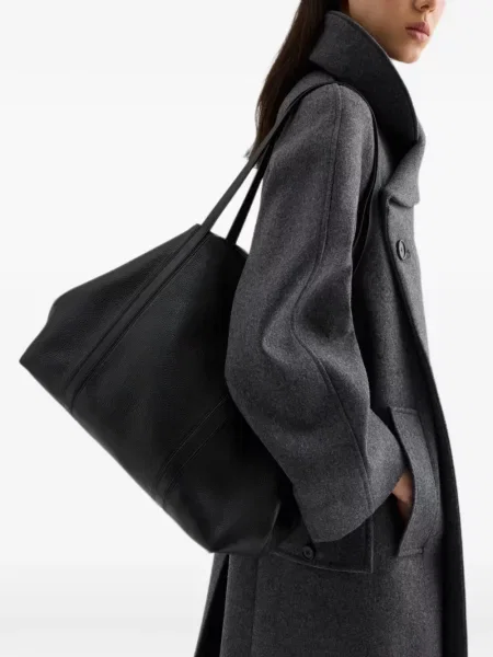 Geantă shopper Jil Sander din piele negru
