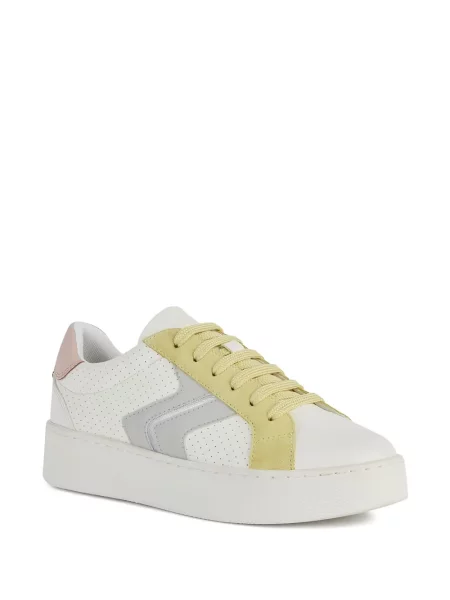 Sneakerși Geox din piele alb