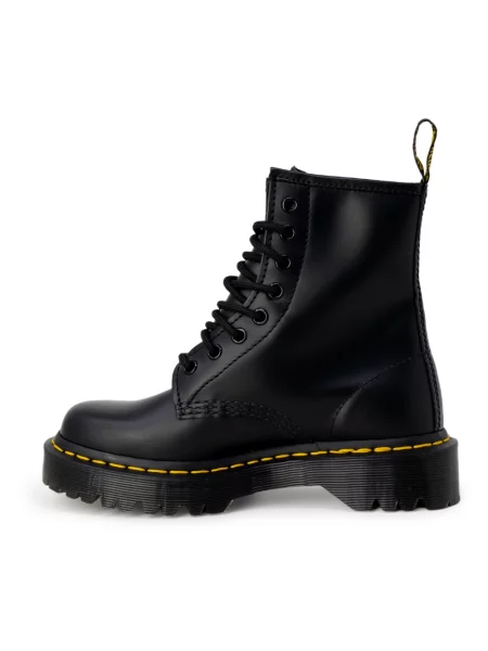 Botki Dr. Martens skórzane na platformie retro czarne