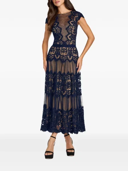 Rochie midi Tadashi Shoji cu paiete din dantelă albastru